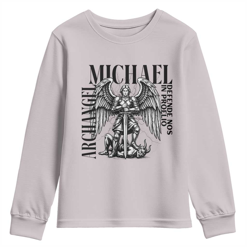 Saint Michael Archangel Defende Nos In Proelio Youth Sweatshirt Christian Faith Gift