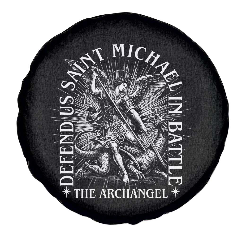 Saint Michael Defend Us In Battle Spare Tire Cover Catholic Protection Gift