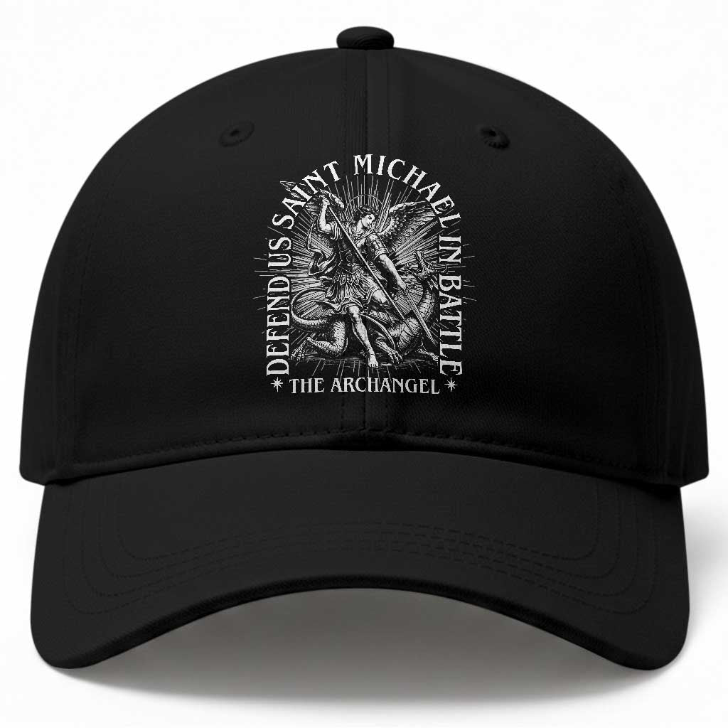 Saint Michael Defend Us In Battle Baseball Cap Catholic Protection Gift