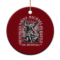 Saint Michael Defend Us In Battle Ceramic Ornament Catholic Protection Gift