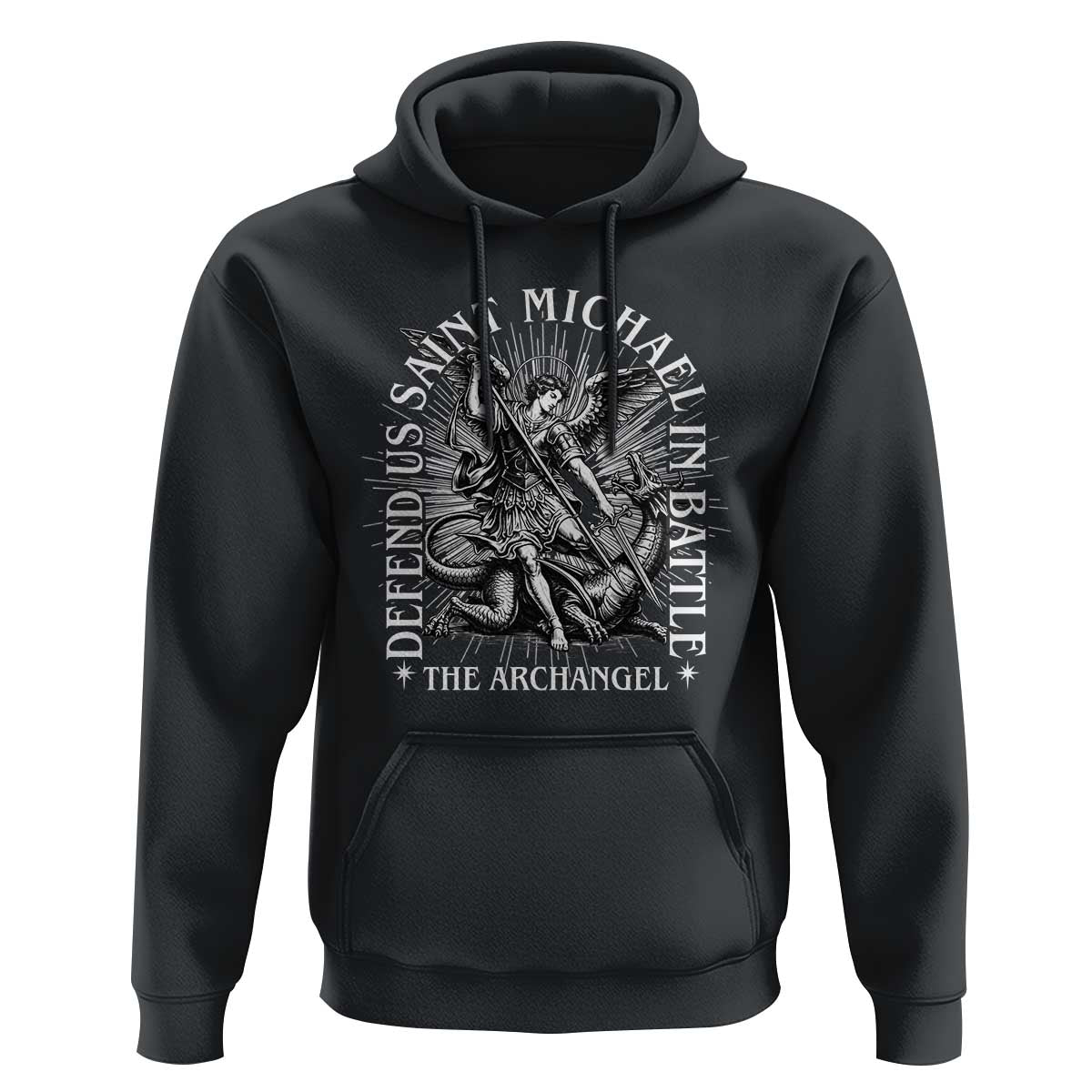 Saint Michael Defend Us In Battle Hoodie Catholic Protection Gift