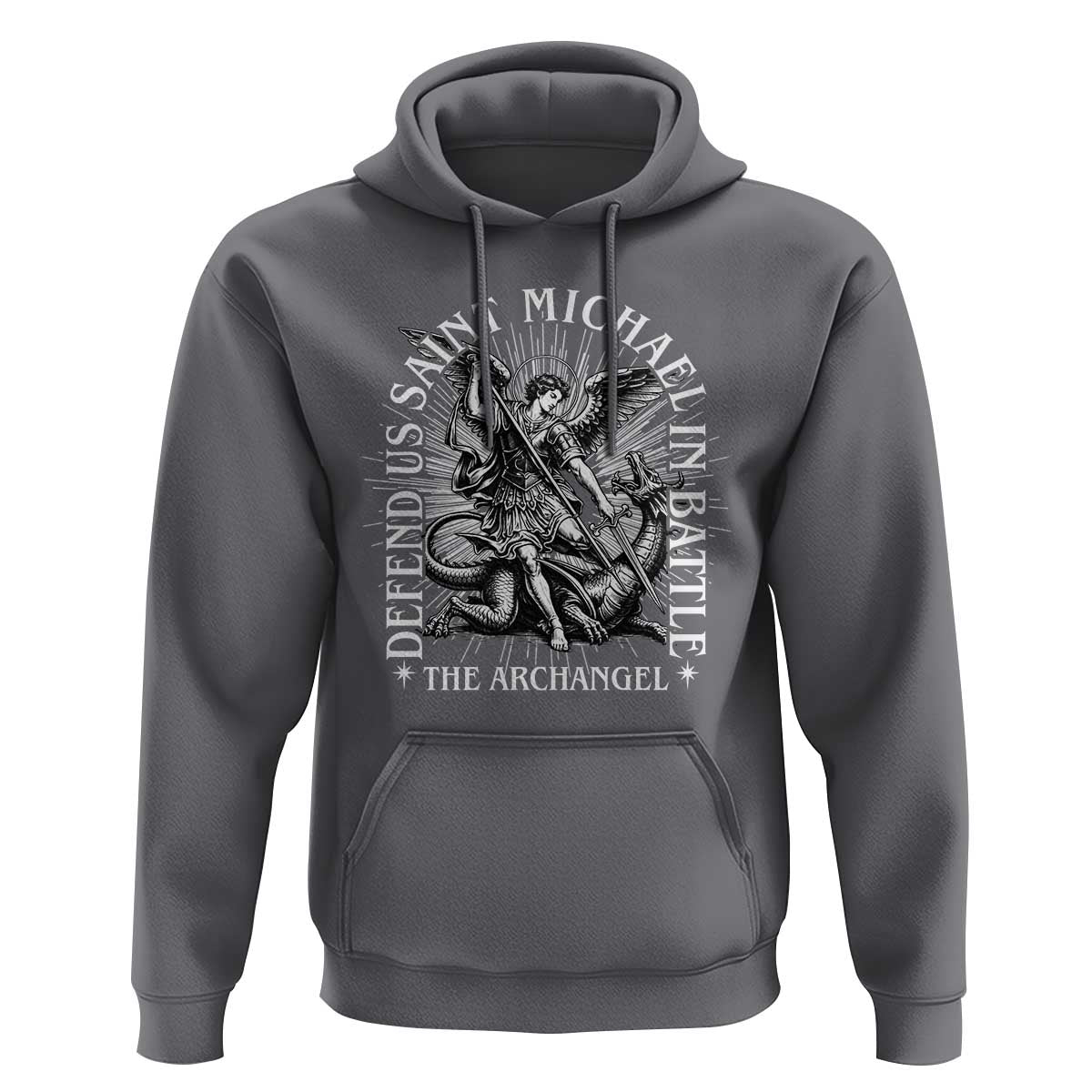 Saint Michael Defend Us In Battle Hoodie Catholic Protection Gift