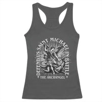 Saint Michael Defend Us In Battle Racerback Tank Top Catholic Protection Gift