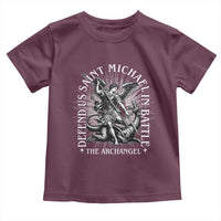Saint Michael Defend Us In Battle Toddler T Shirt Catholic Protection Gift