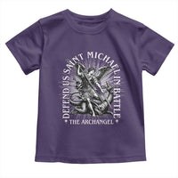 Saint Michael Defend Us In Battle Toddler T Shirt Catholic Protection Gift