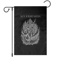 Not Today Satan Garden Flag Saint Michael Fights Evil