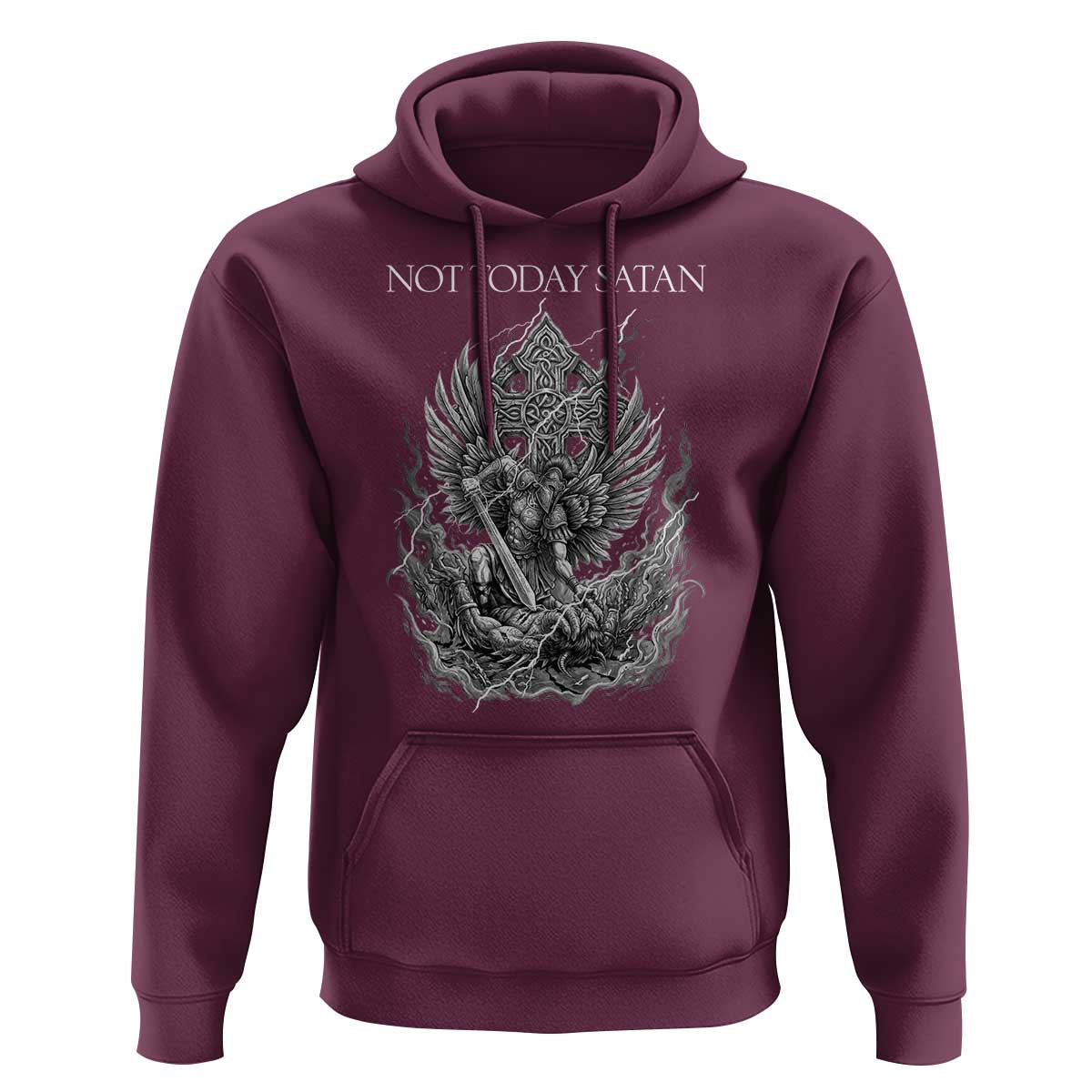 Not Today Satan Hoodie Saint Michael Fights Evil