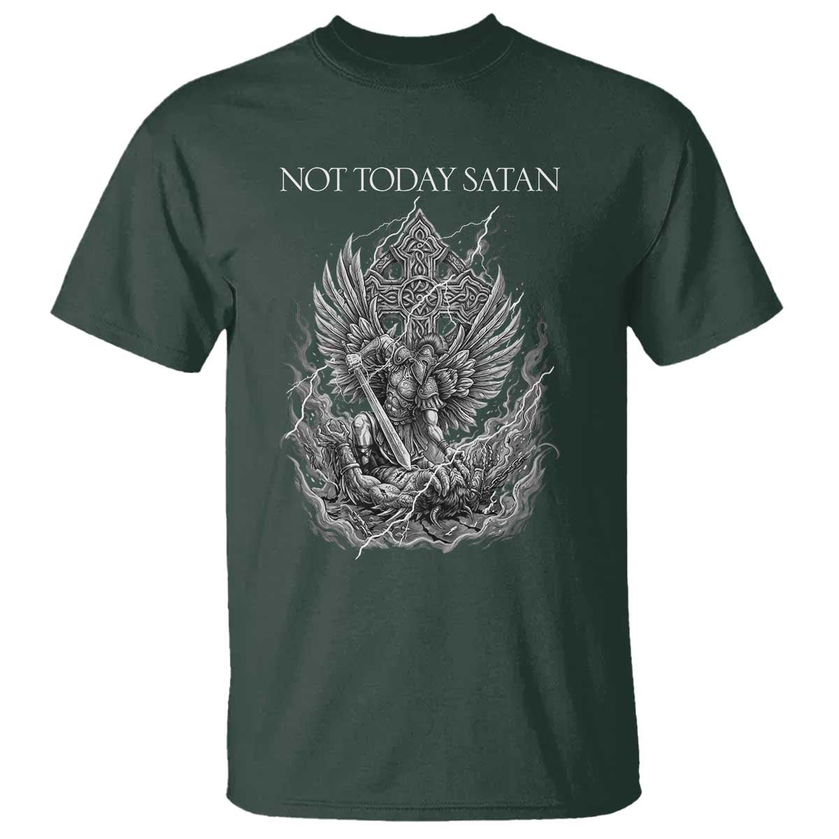 Not Today Satan T Shirt Saint Michael Fights Evil