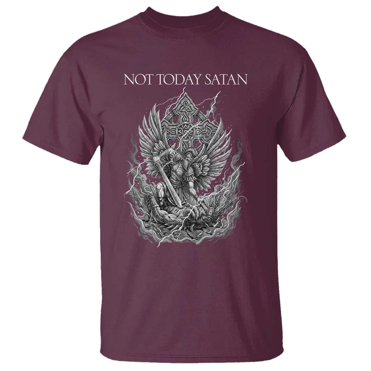 Not Today Satan T Shirt Saint Michael Fights Evil