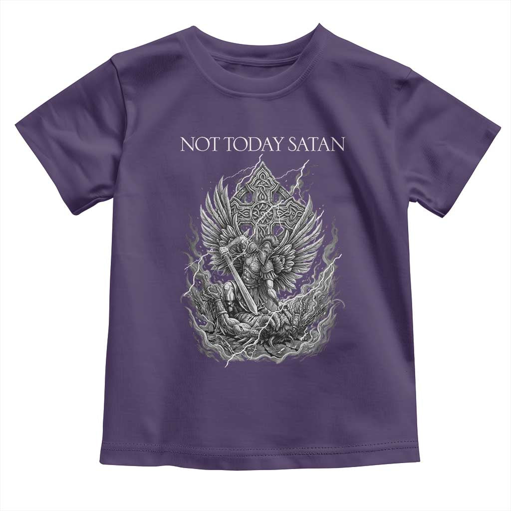 Not Today Satan Toddler T Shirt Saint Michael Fights Evil