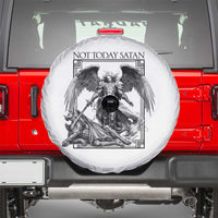Funny Saint Michael Defeating Satan Spare Tire Cover Not Today Satan