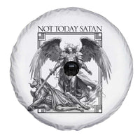 Funny Saint Michael Defeating Satan Spare Tire Cover Not Today Satan