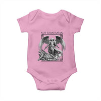 Funny Saint Michael Defeating Satan Baby Onesie Not Today Satan