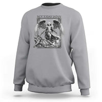 Funny Saint Michael Defeating Satan Sweatshirt Not Today Satan