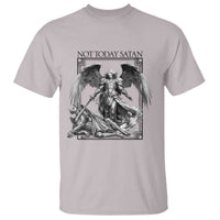 Funny Saint Michael Defeating Satan T Shirt Not Today Satan