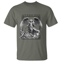 Funny Saint Michael Defeating Satan T Shirt Not Today Satan