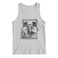 Funny Saint Michael Defeating Satan Tank Top Not Today Satan
