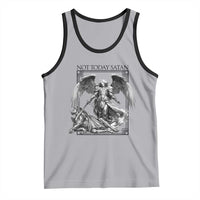 Funny Saint Michael Defeating Satan Tank Top Not Today Satan