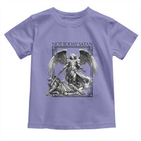 Funny Saint Michael Defeating Satan Toddler T Shirt Not Today Satan