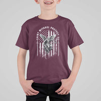 Vintage Saint Michael Archangel Protect Us Prayer T Shirt For Kid