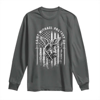 Vintage Saint Michael Archangel Protect Us Prayer Long Sleeve Shirt