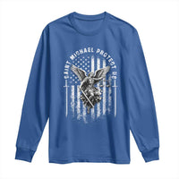 Vintage Saint Michael Archangel Protect Us Prayer Long Sleeve Shirt
