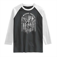 Vintage Saint Michael Archangel Protect Us Prayer Raglan Shirt