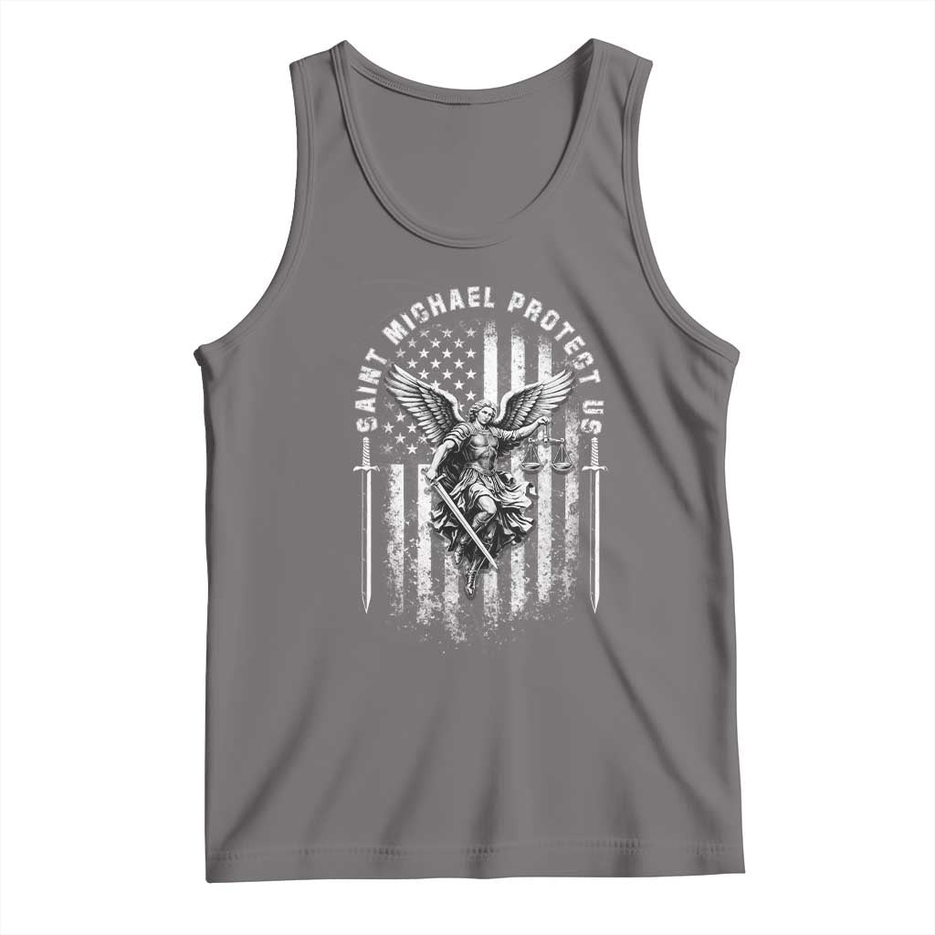 Vintage Saint Michael Archangel Protect Us Prayer Tank Top