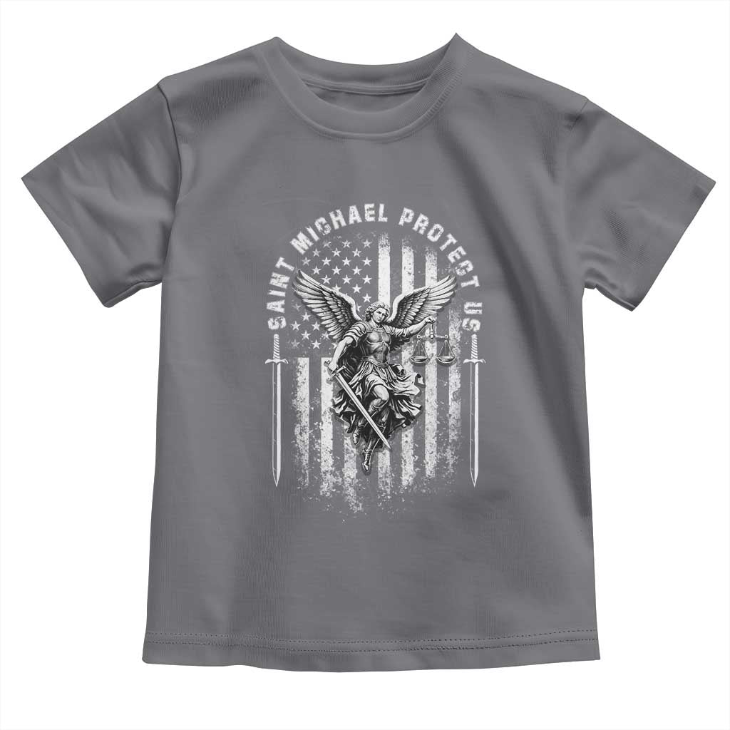Vintage Saint Michael Archangel Protect Us Prayer Toddler T Shirt