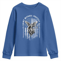 Vintage Saint Michael Archangel Protect Us Prayer Youth Sweatshirt