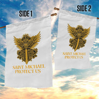 Vintage Catholic Saint Michael Protect Us Garden Flag Religious Gift