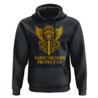 Vintage Catholic Saint Michael Protect Us Hoodie Religious Gift