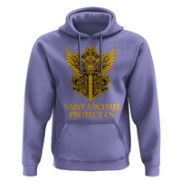 Vintage Catholic Saint Michael Protect Us Hoodie Religious Gift