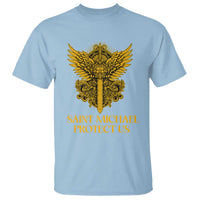 Vintage Catholic Saint Michael Protect Us T Shirt Religious Gift