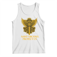Vintage Catholic Saint Michael Protect Us Tank Top Religious Gift