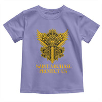 Vintage Catholic Saint Michael Protect Us Toddler T Shirt Religious Gift