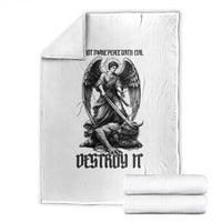 Do Not Make Peace With Evil Throw Blanket Archangel Saint Michael