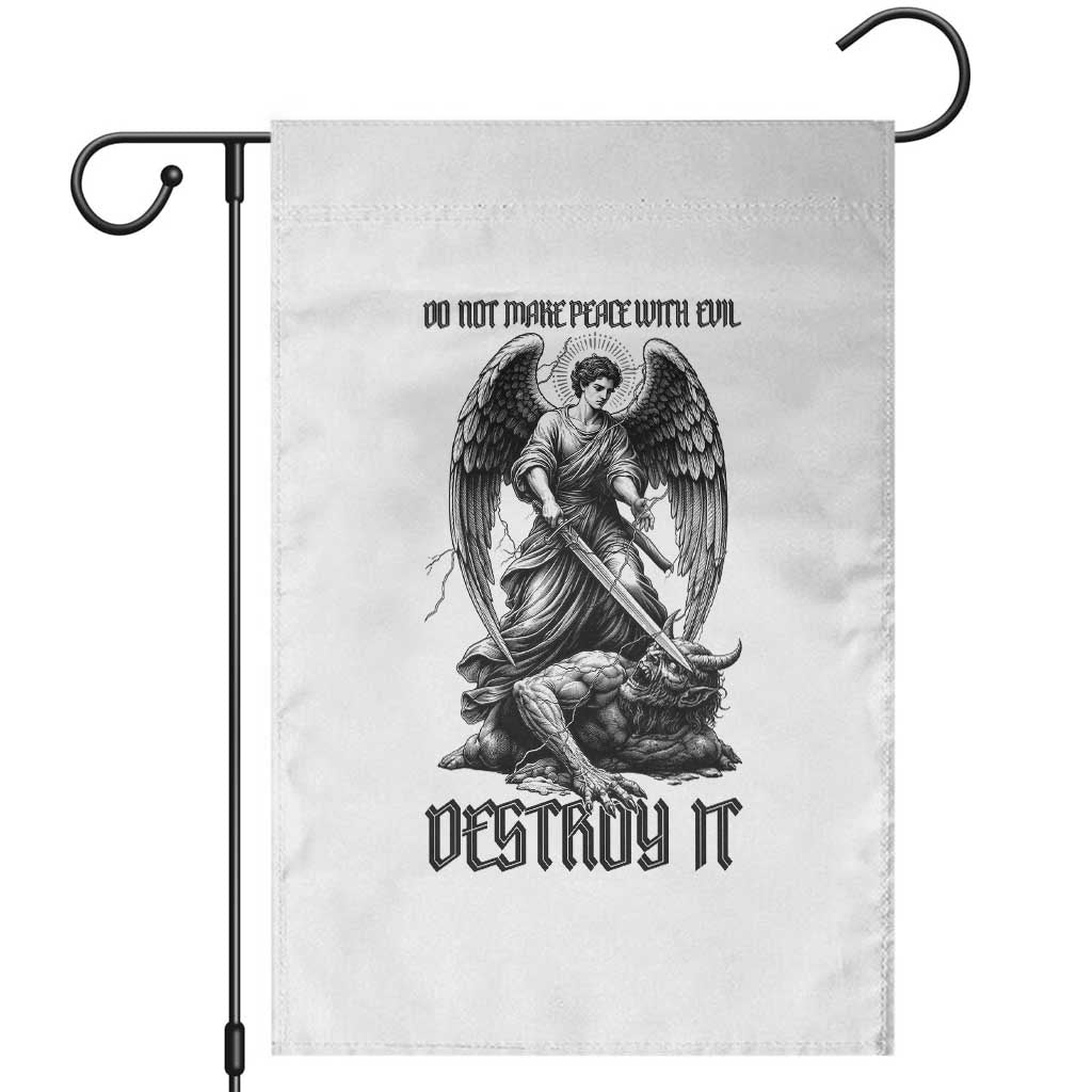 Do Not Make Peace With Evil Garden Flag Archangel Saint Michael
