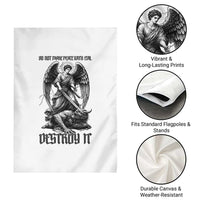 Do Not Make Peace With Evil Garden Flag Archangel Saint Michael