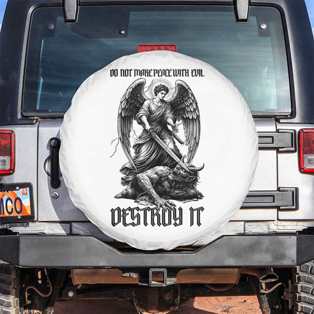 Do Not Make Peace With Evil Spare Tire Cover Archangel Saint Michael