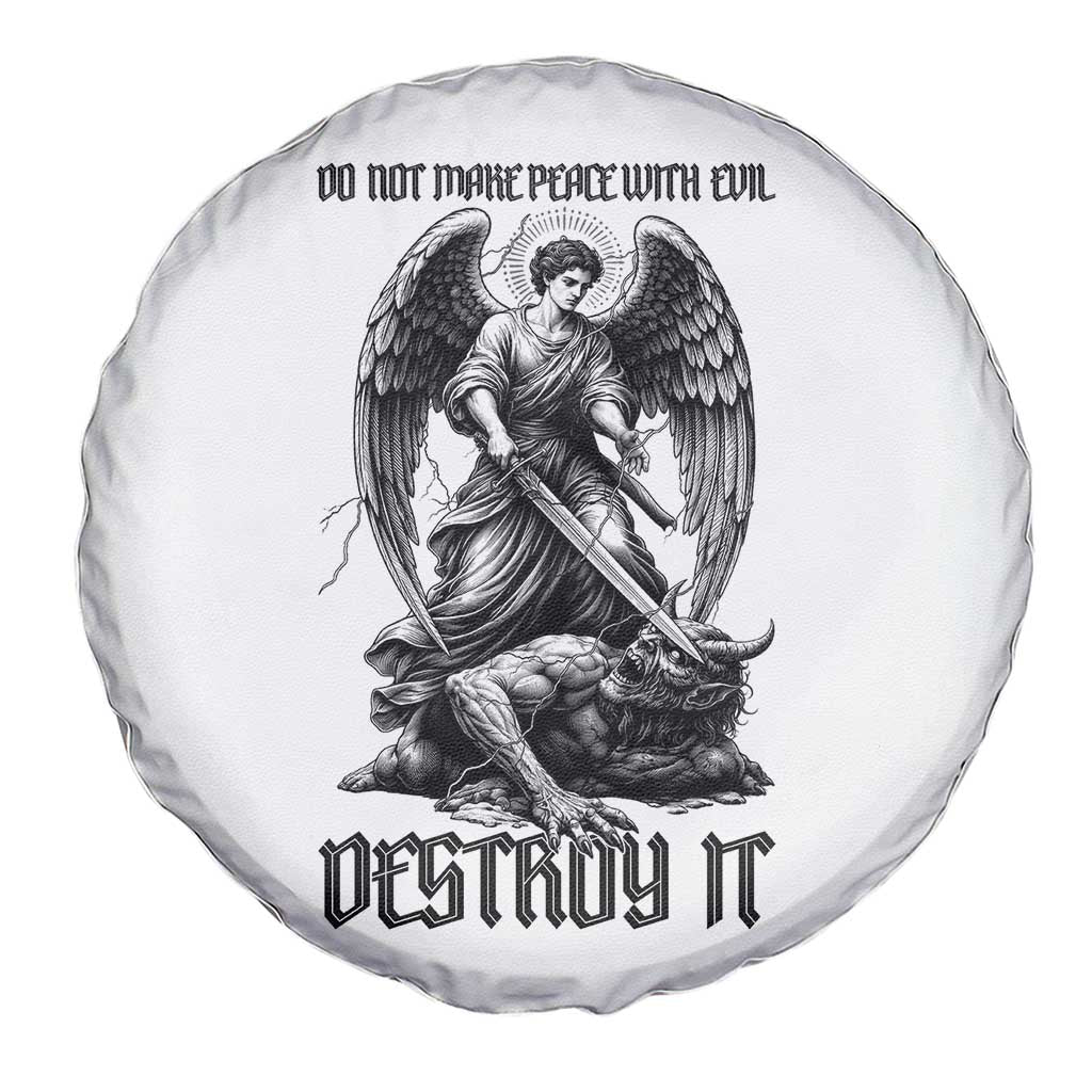 Do Not Make Peace With Evil Spare Tire Cover Archangel Saint Michael