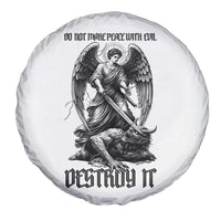 Do Not Make Peace With Evil Spare Tire Cover Archangel Saint Michael