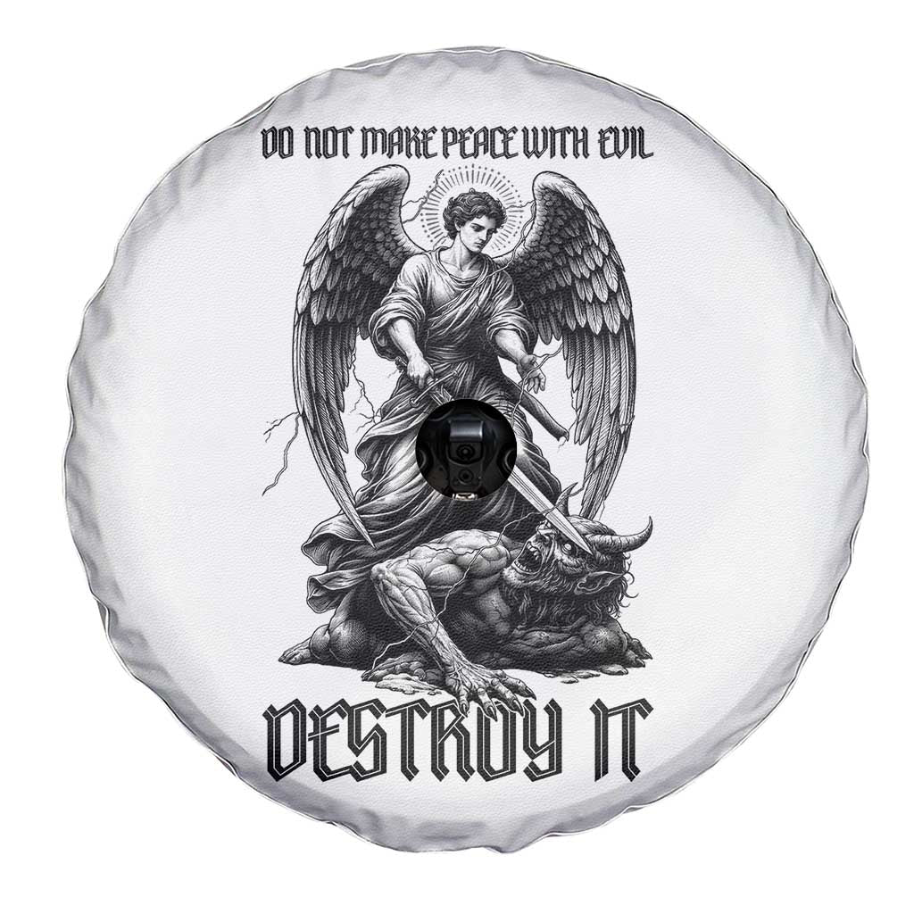 Do Not Make Peace With Evil Spare Tire Cover Archangel Saint Michael