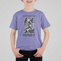 Do Not Make Peace With Evil T Shirt For Kid Archangel Saint Michael