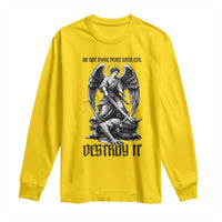 Do Not Make Peace With Evil Long Sleeve Shirt Archangel Saint Michael