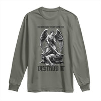 Do Not Make Peace With Evil Long Sleeve Shirt Archangel Saint Michael