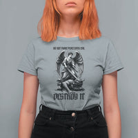 Do Not Make Peace With Evil T Shirt For Women Archangel Saint Michael