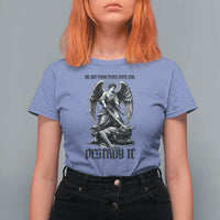 Do Not Make Peace With Evil T Shirt For Women Archangel Saint Michael