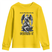 Do Not Make Peace With Evil Youth Sweatshirt Archangel Saint Michael