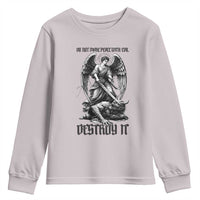 Do Not Make Peace With Evil Youth Sweatshirt Archangel Saint Michael